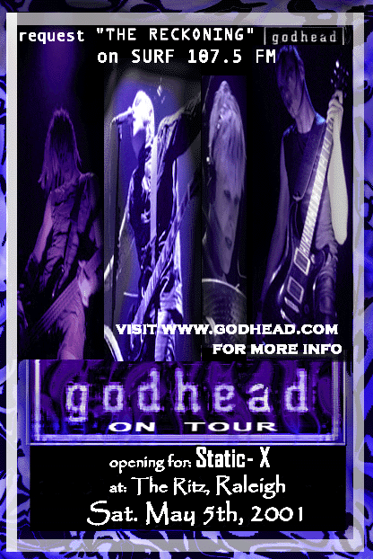 godhead flyer for Static-X tour